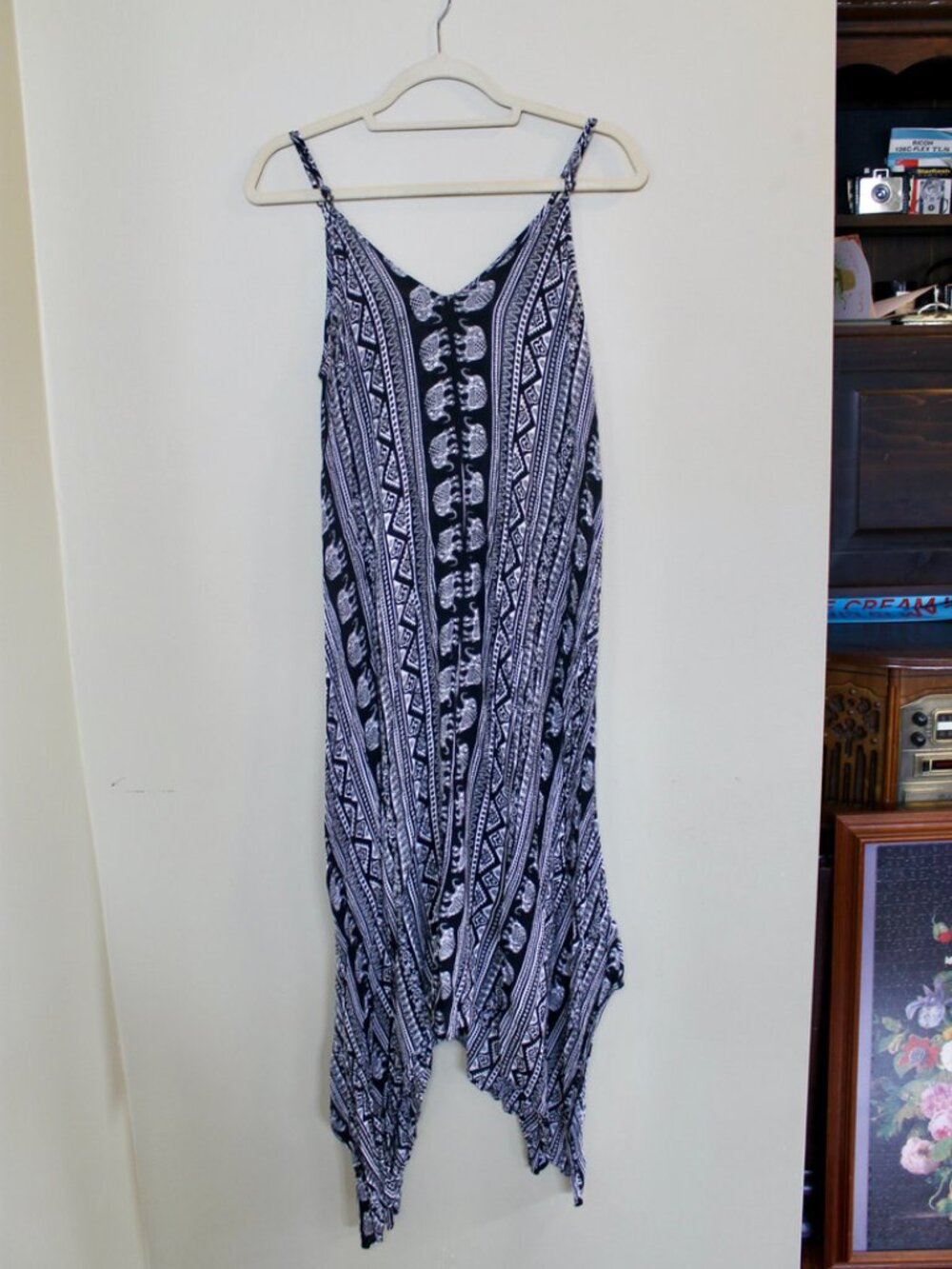 Rue21 Black and White Boho Print Maxi Dress